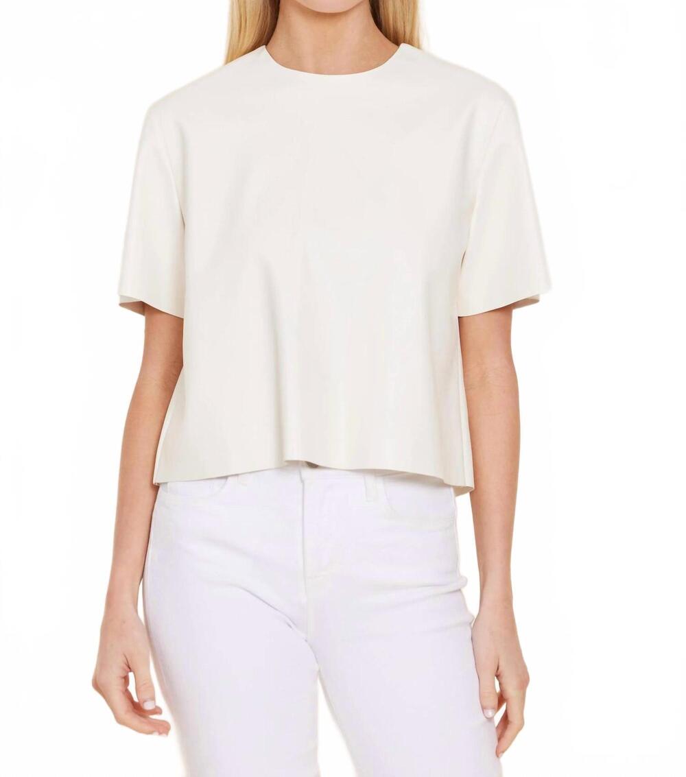 NEW DOLCE CABO ainsley short sleeve top in cream
